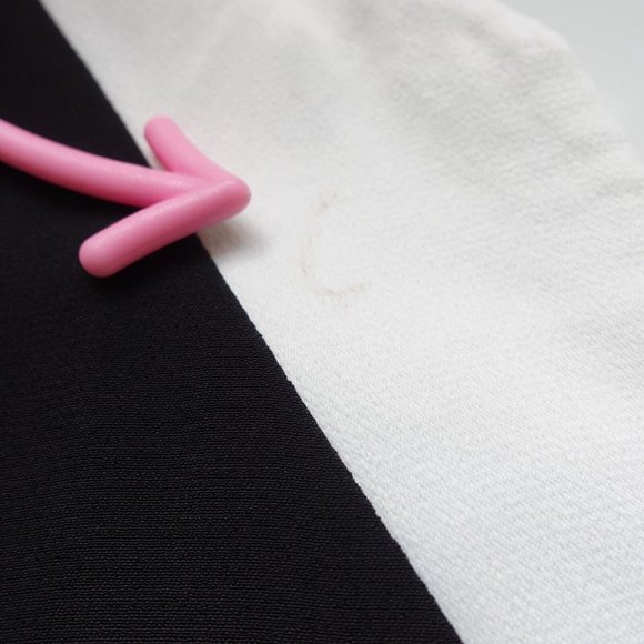 Zara Top Women Size XS V Neck Blouse Colorblock Contrast Grunge Black White Y2K - Picture 6 of 9